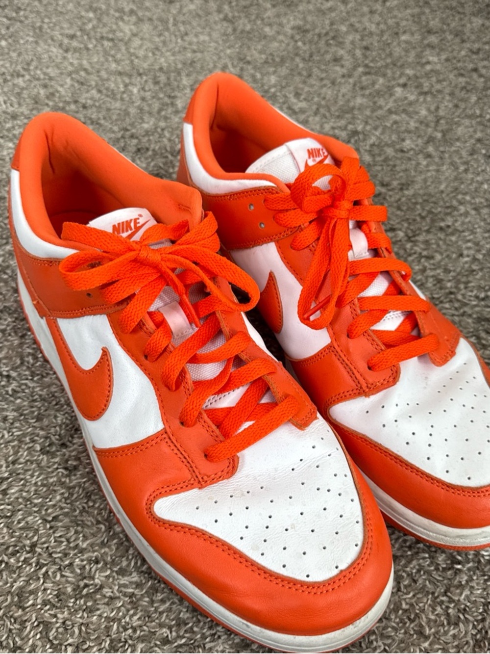 Nike Orange & White Men’s Dunk Sneakers